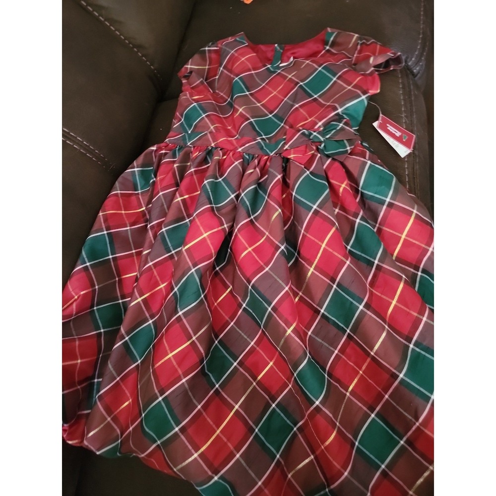 Gymboree holiday traditions plaid Christmas holiday dress size 12‎ nwt